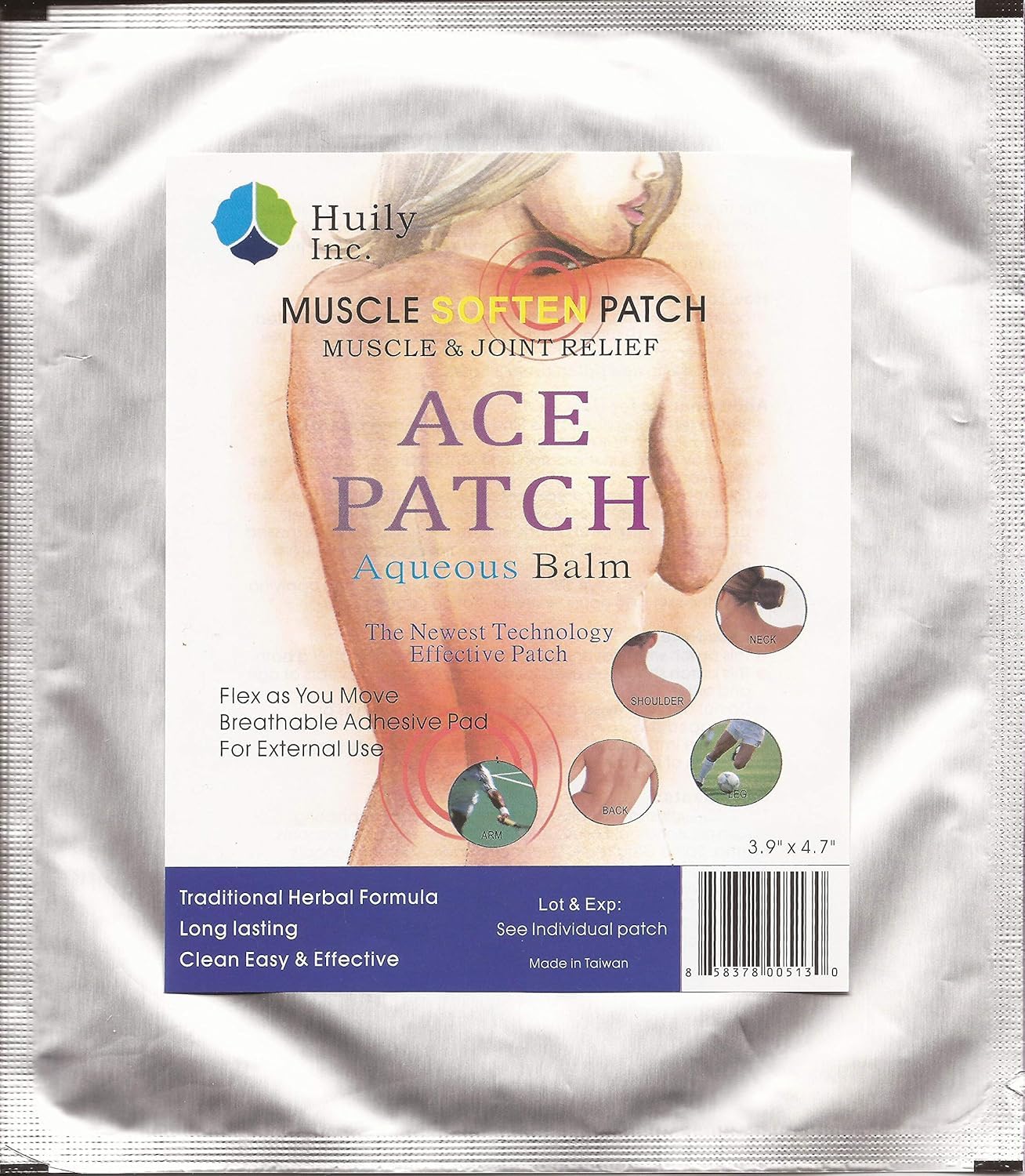 ACE Pain Relief Patch - Aqueous Balm 5 Count - dailyvitalstore