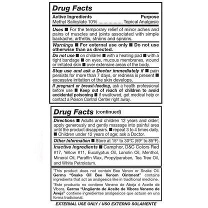 Aceite de Vibora con Veneno de Aveja 3 oz. - dailyvitalstore