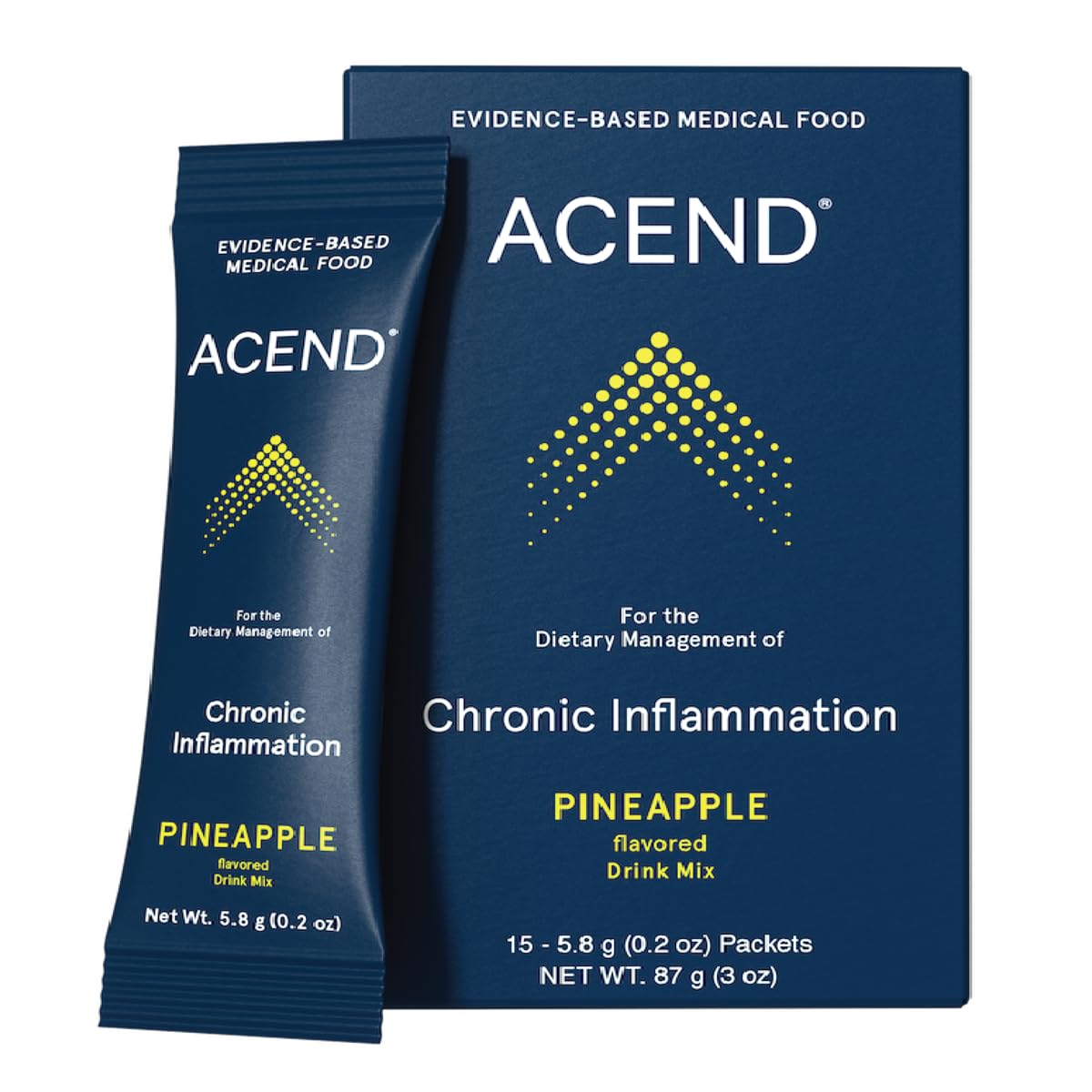 ACEND Advanced Inflammatory Support Powdered Drink Mix | Evidence-Based Polyphenols + Prebiotic Fiber + Probiotics | D3+K2, Minerals & Electrolytes | Non-GMO - dailyvitalstore