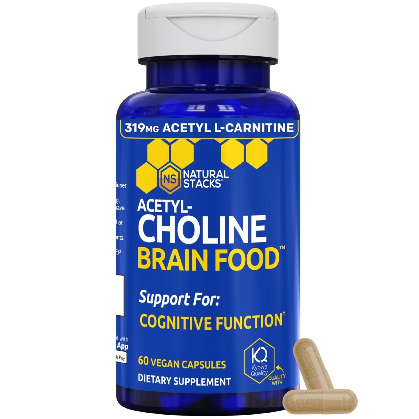 Acetylcholine Brain Food - Acetyl L-Carnitine & Alpha GPC Supplement - Supports Production of Acetylcholine - Neurotransmitter Supplement - dailyvitalstore