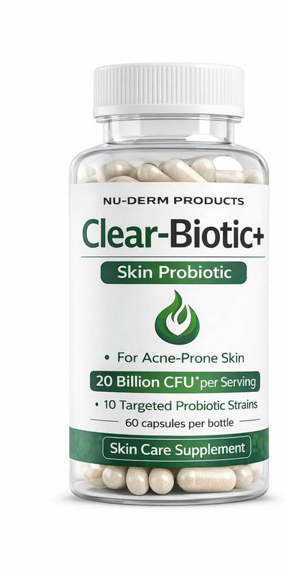 Acne Pills Probiotic Acne Supplements for Teens & Adults - Hormonal Acne Vitamins, Gut Health for Clear Skin, Non-GMO (60 Capsules) Gut Skin Axis - dailyvitalstore