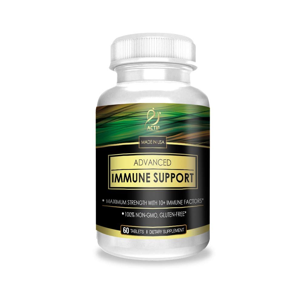 Actif Advanced Immune Support with 10+ Factors for Immunity Booster - 100% Natural, Non-GMO, 60 count - dailyvitalstore
