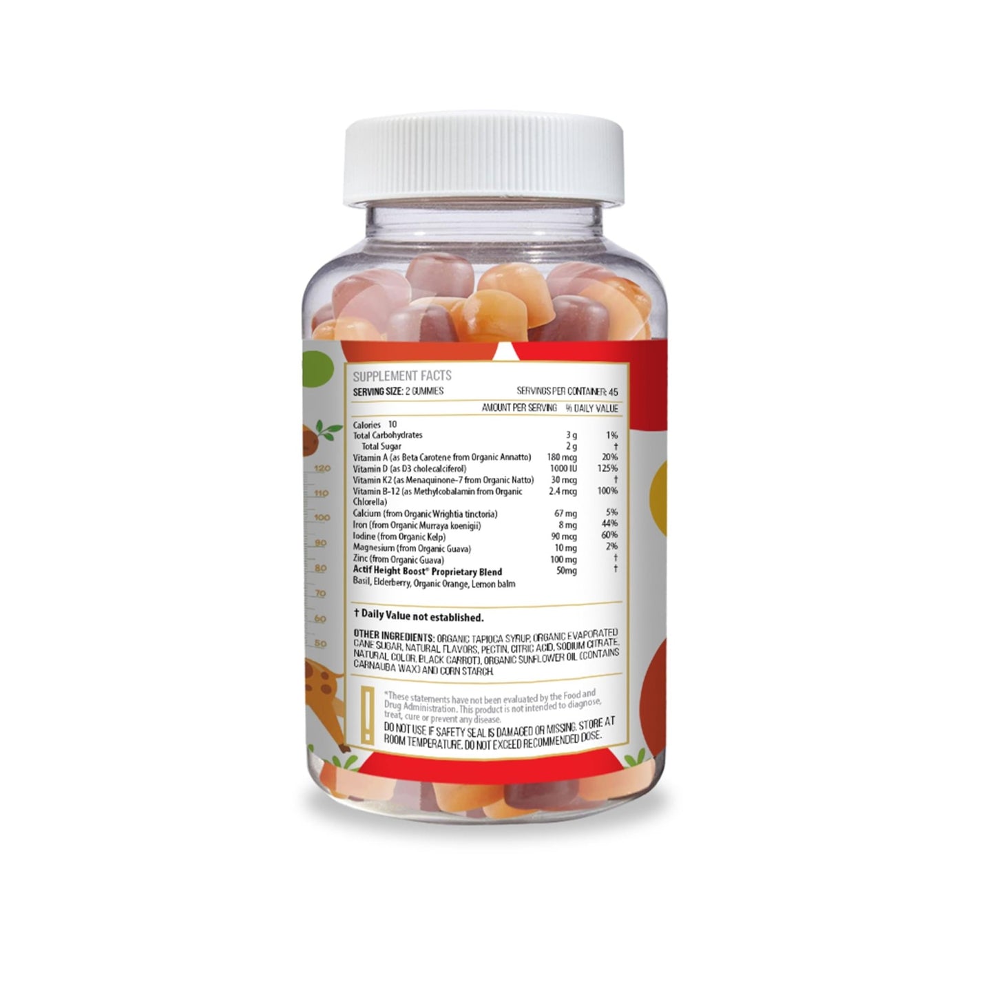 Actif Height Boost Mega Support for Kids 3-8 Years Old, Height Growth with 10+ Factors, 60 Gummies, Strawberry Flavor, Get Tall Fast Formula - dailyvitalstore