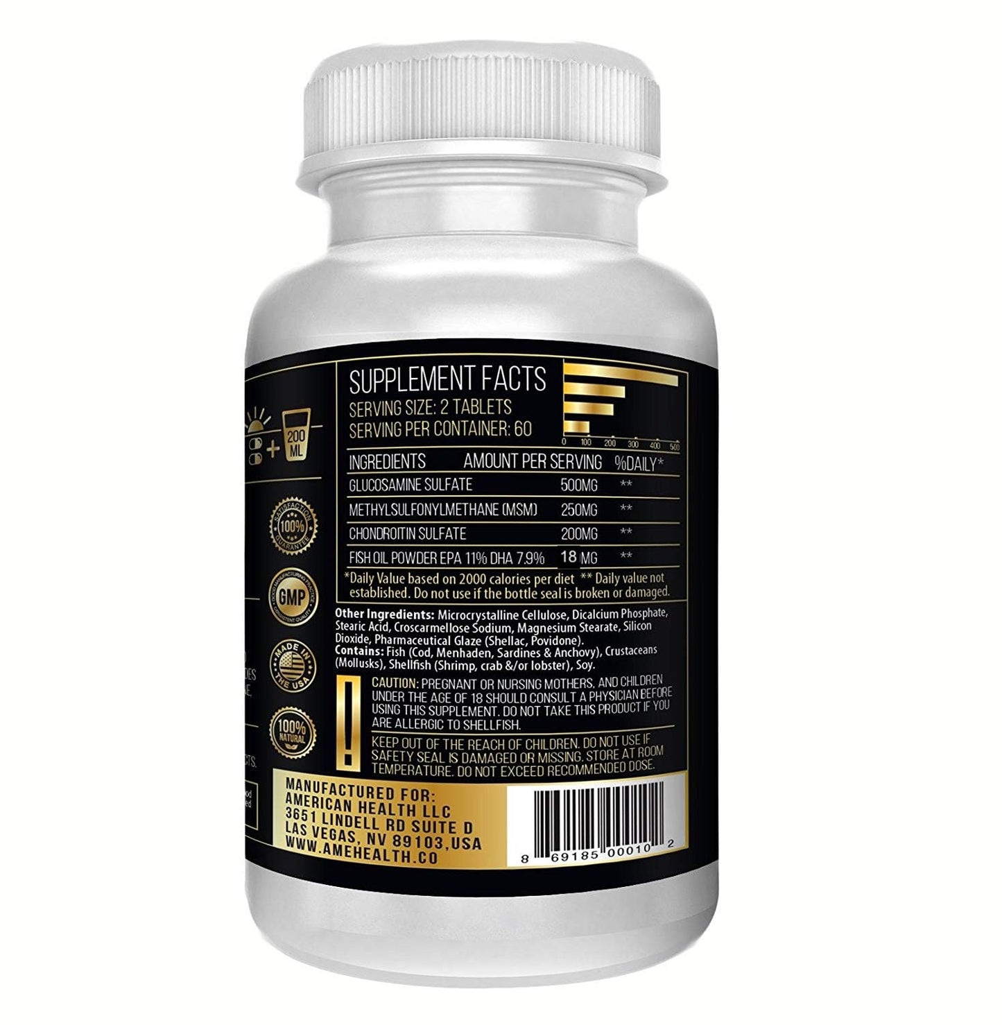 Actif Joint 4-in-1 Fast Relief Maximum Strength, Clinical Formula, 120ct, Made in USA - dailyvitalstore