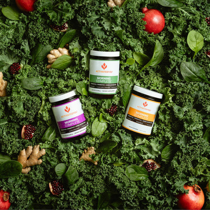 ACTIVATEDYOU Morning Complete Daily Wellness Greens Superfood Drink Mix for Gut Health w/Prebiotics, Probiotics, Antioxidants, Green Superfoods, - dailyvitalstore