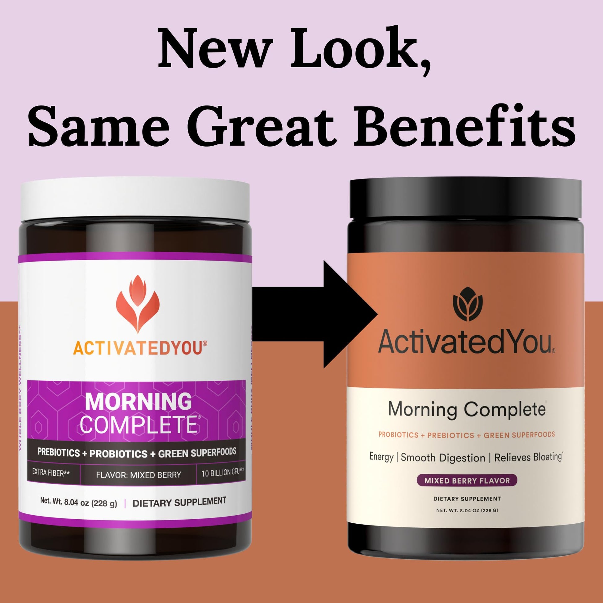 ActivatedYou Morning Complete Super Greens Powder Drink Mix - Gut Health Boost with Prebiotics, Probiotics, & Antioxidants - 10 Billion CFUs, Mixed Berry Flavor - dailyvitalstore