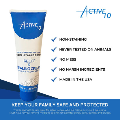 Active 10 Relief and Healing Cream, 4 OZ - dailyvitalstore