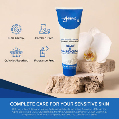 Active 10 Relief and Healing Cream, 4 OZ - dailyvitalstore