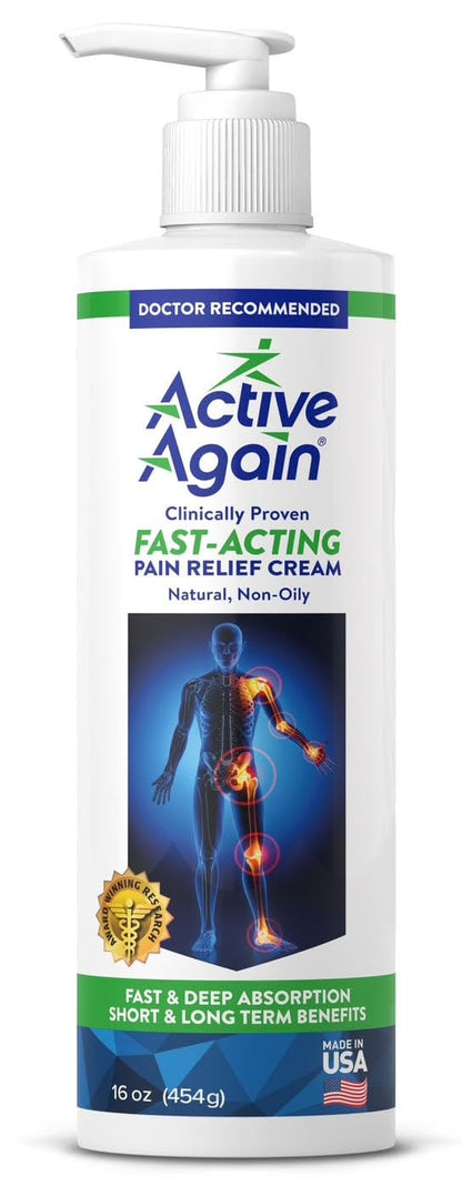 ACTIVE AGAIN Hope Science Cream, 16oz | for Joint Health, Pain Relief, and Mobility, Muscle, Back, Knee, Shoulder | Fast Acting | Made in USA - dailyvitalstore