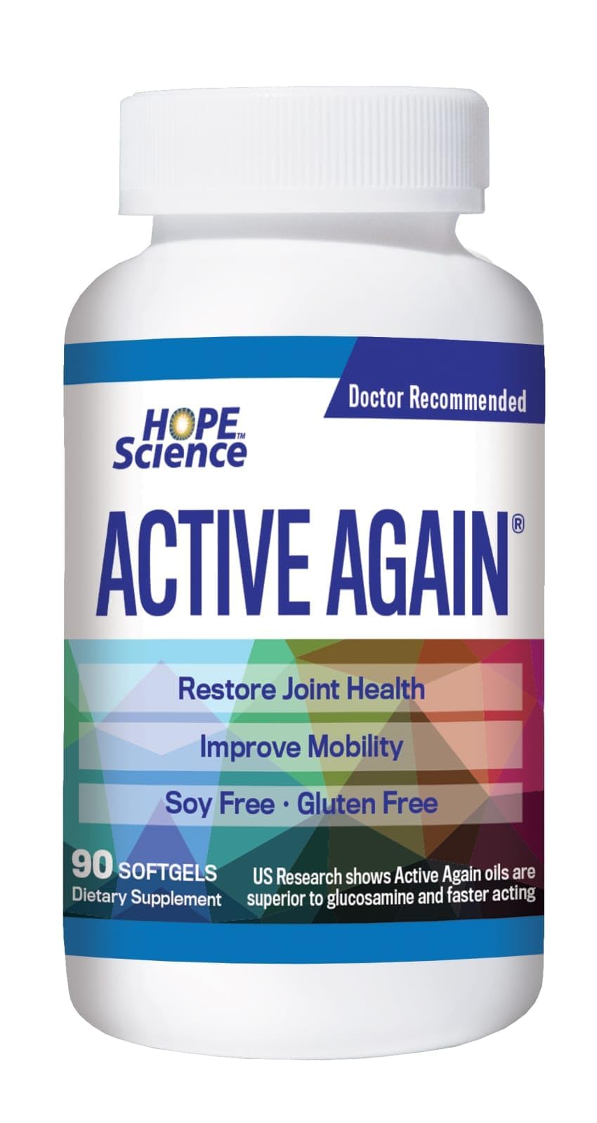 ACTIVE AGAIN Hope Science Joint & Muscle – 90 Softgels | Supports Joint Comfort, Flexibility & Mobility | Muscle & Back Support | Made in USA - dailyvitalstore