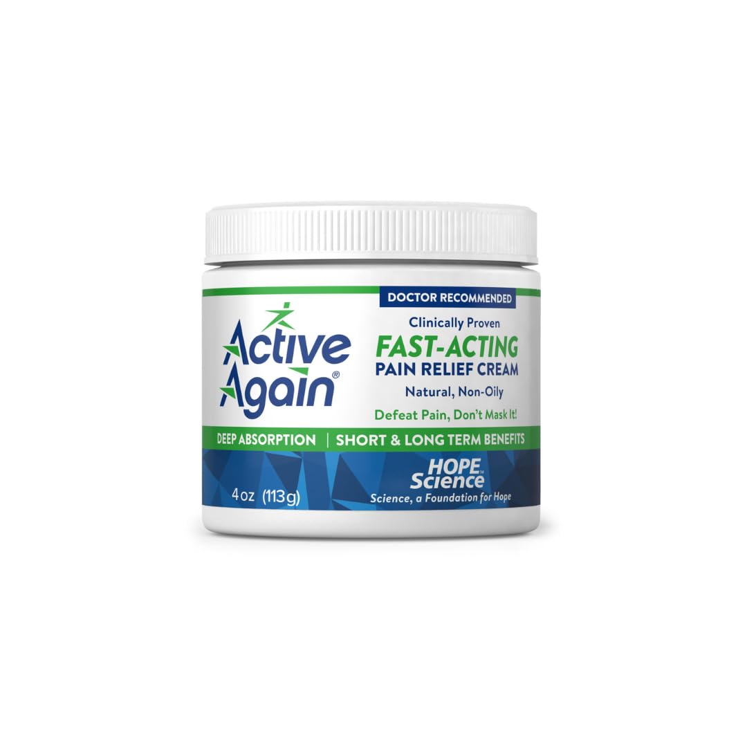 ACTIVE AGAIN Joint & Muscle Cream, 4oz | Clinically Proven for Joint Health and Mobility, Muscle, Back, Knee, Shoulder | Long Term Results| Doctor Approved | Made in USA - dailyvitalstore