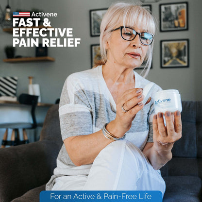 Activene Pain Relief Cream - Anti Inflammatory formulation with Powerful Arnica, Menthol & MSM for Joints, Tendons & Muscles. Chosen by Sufferers of Arthritis, Knee, Shoulder, Neck, Back & Other Pains - dailyvitalstore