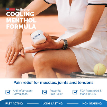 Activene Pain Relief Cream - Anti Inflammatory formulation with Powerful Arnica, Menthol & MSM for Joints, Tendons & Muscles. Chosen by Sufferers of Arthritis, Knee, Shoulder, Neck, Back & Other Pains - dailyvitalstore