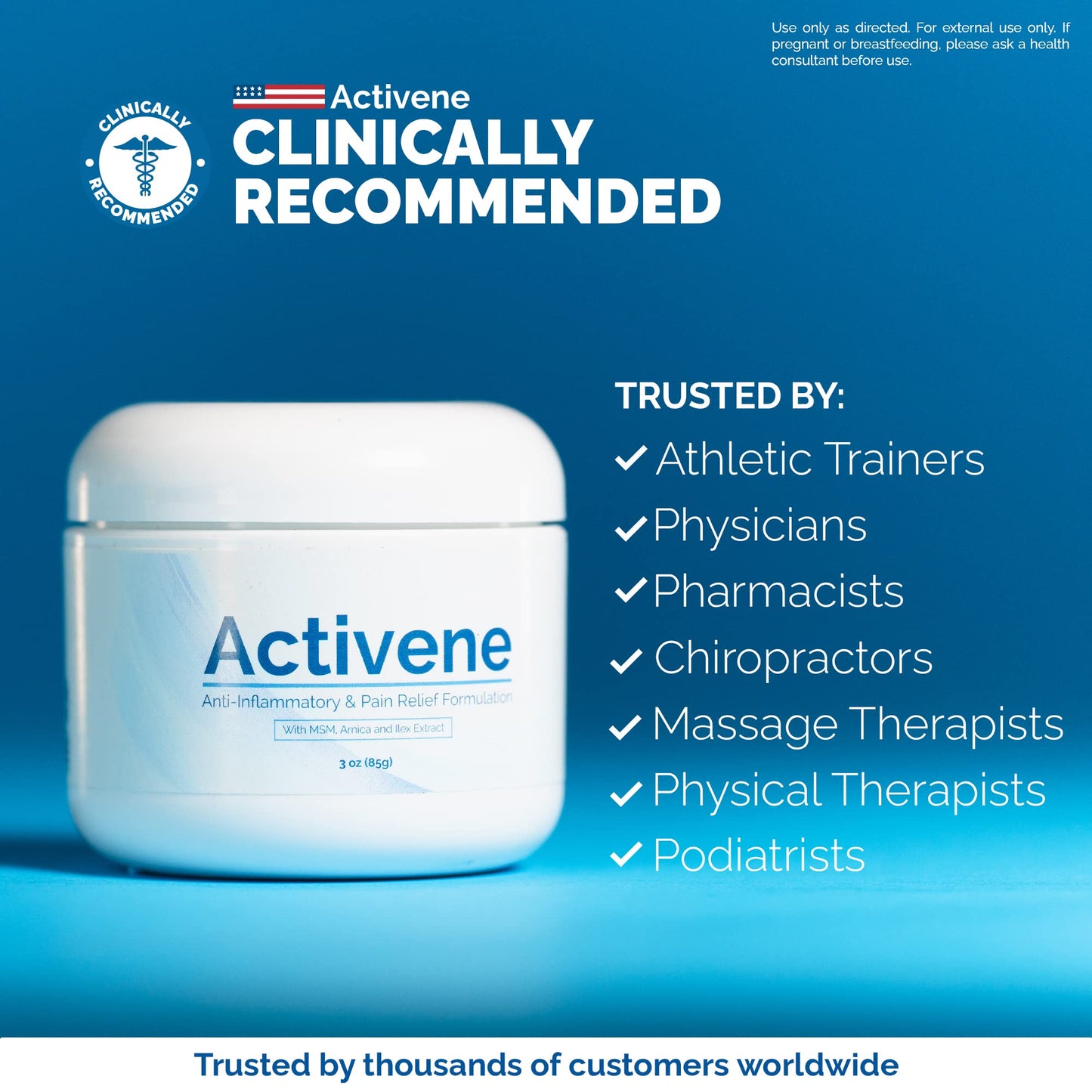 Activene Pain Relief Cream - Anti Inflammatory formulation with Powerful Arnica, Menthol & MSM for Joints, Tendons & Muscles. Chosen by Sufferers of Arthritis, Knee, Shoulder, Neck, Back & Other Pains - dailyvitalstore