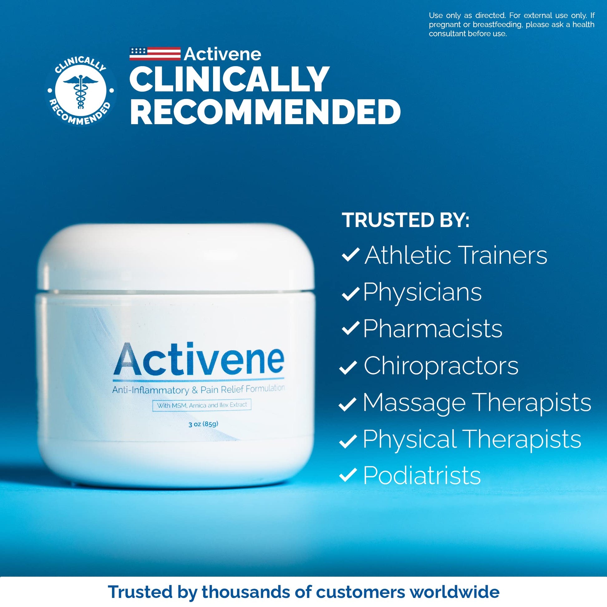 Activene Pain Relief Cream - Anti Inflammatory formulation with Powerful Arnica, Menthol & MSM for Joints, Tendons & Muscles. Chosen by Sufferers of Arthritis, Knee, Shoulder, Neck, Back & Other Pains - dailyvitalstore