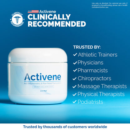Activene Pain Relief Cream - Anti Inflammatory formulation with Powerful Arnica, Menthol & MSM for Joints, Tendons & Muscles. Chosen by Sufferers of Arthritis, Knee, Shoulder, Neck, Back & Other Pains - dailyvitalstore