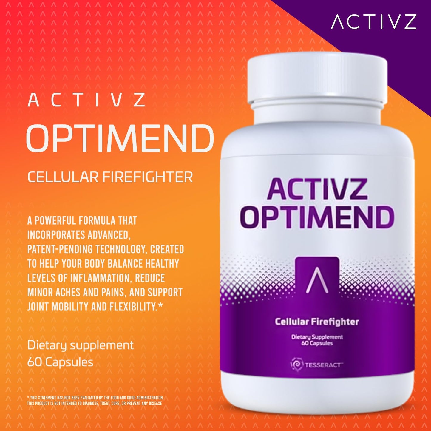 ACTIVZ Optimend - Advanced Joint Mobility and Comfort Support with Enhanced Bioavailability Using CyLoc Dextrin and DexKey Technology - 60 Capsules - dailyvitalstore