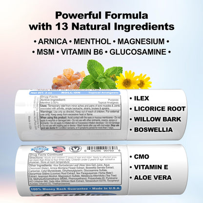 AcuPlus - Pain Relief Roll On - Topical Anti Inflammatory to Soothe Muscles & Joints - Arthritis Pain Reliever, Bursitis, Tendonitis Cream - TSA Compliant, Convenient Roll On - 3 fl. oz. (Pack of 1) - dailyvitalstore