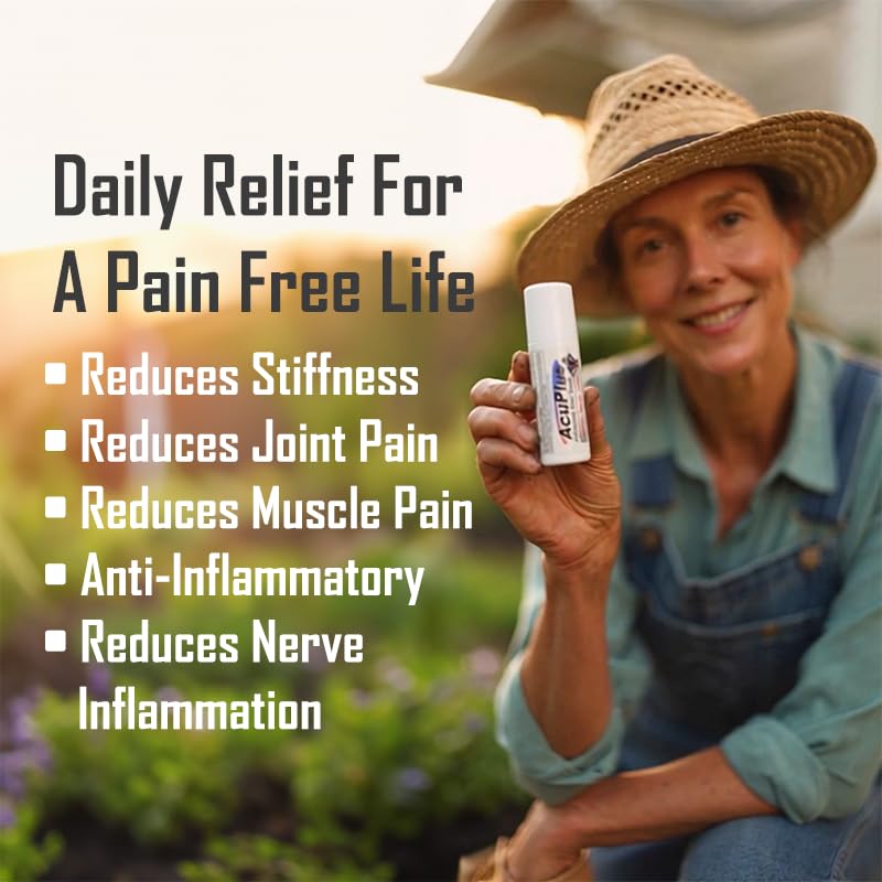 AcuPlus - Pain Relief Roll On - Topical Anti Inflammatory to Soothe Muscles & Joints - Arthritis Pain Reliever, Bursitis, Tendonitis Cream - TSA Compliant, Convenient Roll On - 3 fl. oz. (Pack of 1) - dailyvitalstore