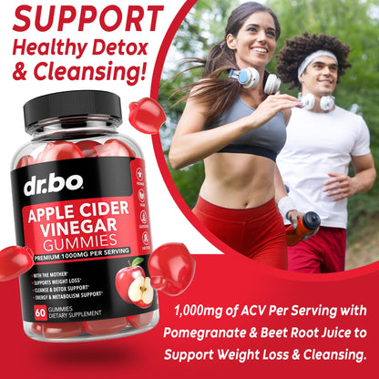 ACV Apple Cider Vinegar Gummies - Natural Support for Advanced Weight Loss, Detox, Cleansing, Digestion Plus Gut Health - ACV Gummies Supplements with 1000MG Apple Cider - dailyvitalstore