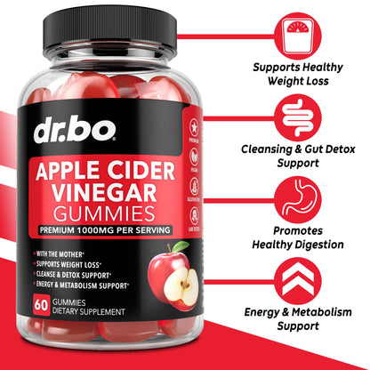 ACV Apple Cider Vinegar Gummies - Natural Support for Advanced Weight Loss, Detox, Cleansing, Digestion Plus Gut Health - ACV Gummies Supplements with 1000MG Apple Cider - dailyvitalstore
