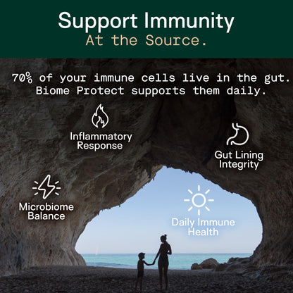 Adapt Naturals 4-in-1 Biome Protect Prebiotics, Probiotics Supplement Postbiotics & Polyphenols for Microbiome, Gut Health & Defense - dailyvitalstore