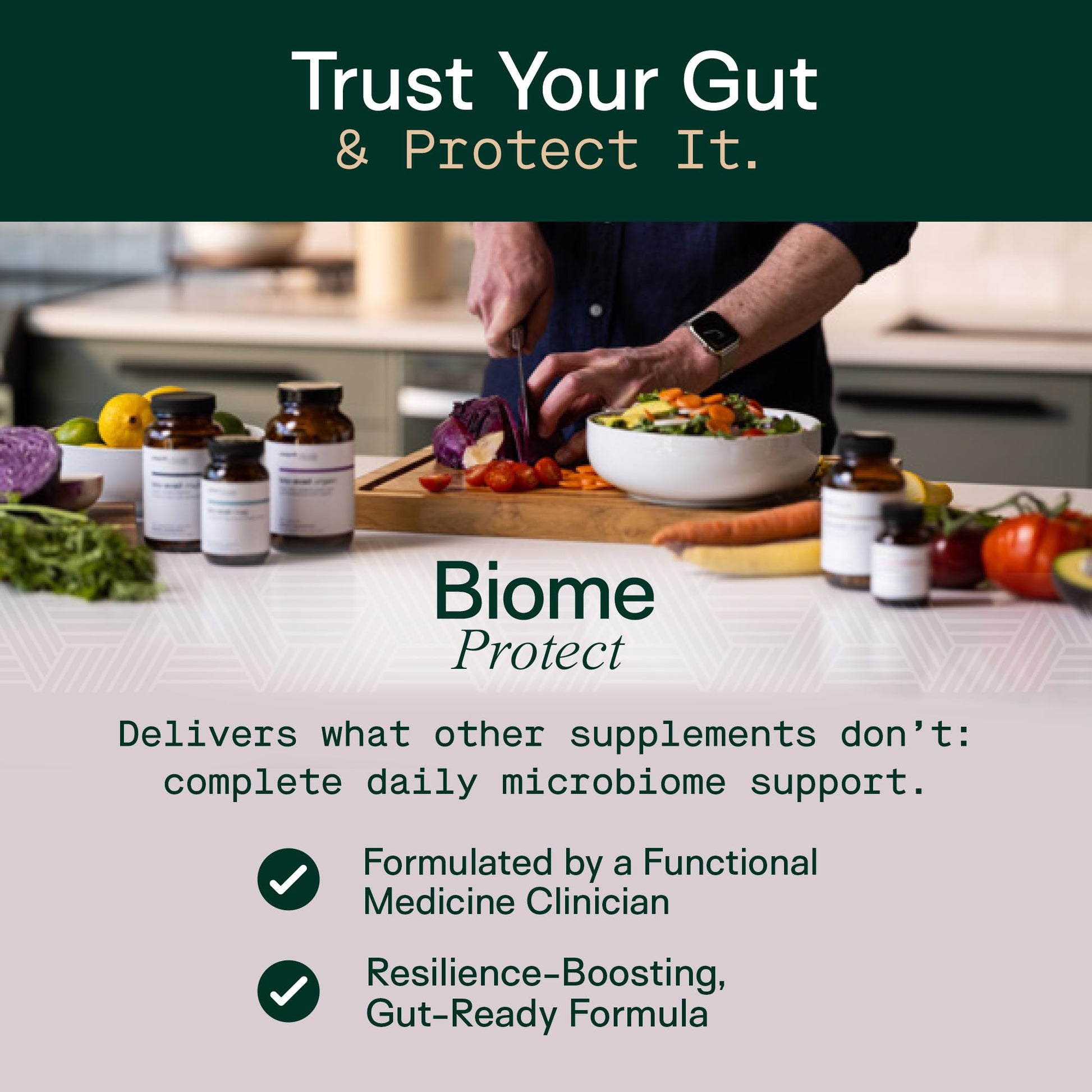 Adapt Naturals 4-in-1 Biome Protect Prebiotics, Probiotics Supplement Postbiotics & Polyphenols for Microbiome, Gut Health & Defense - dailyvitalstore