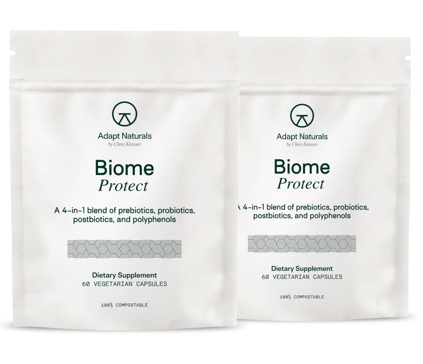 Adapt Naturals 4-in-1 Biome Protect Prebiotics, Probiotics Supplement Postbiotics & Polyphenols for Microbiome, Gut Health & Defense - dailyvitalstore