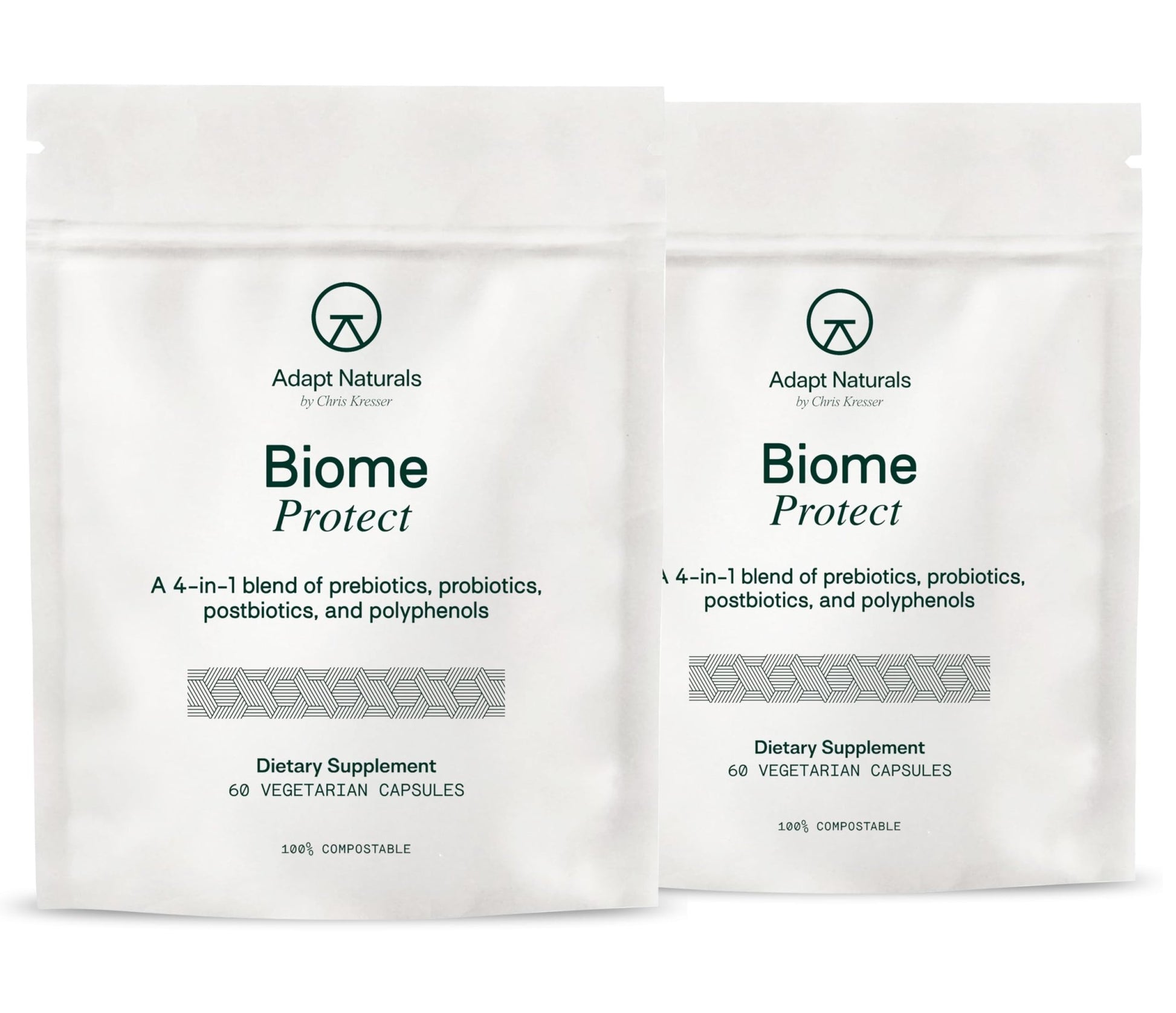 Adapt Naturals 4-in-1 Biome Protect Prebiotics, Probiotics Supplement Postbiotics & Polyphenols for Microbiome, Gut Health & Defense - dailyvitalstore