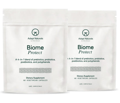 Adapt Naturals 4-in-1 Biome Protect Prebiotics, Probiotics Supplement Postbiotics & Polyphenols for Microbiome, Gut Health & Defense - dailyvitalstore