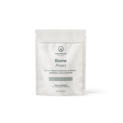 Adapt Naturals 4-in-1 Biome Protect Prebiotics, Probiotics Supplement Postbiotics & Polyphenols for Microbiome, Gut Health & Defense for Women & Men, 30 Day Supply - dailyvitalstore