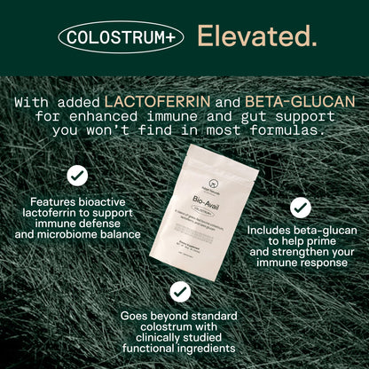 Adapt Naturals Colostrum Supplement with Lactoferrin & Beta-Glucan, Bio-Avail Grass Fed Bovine Colostrum Powder for Gut Health, Immune Support & Vitality - dailyvitalstore