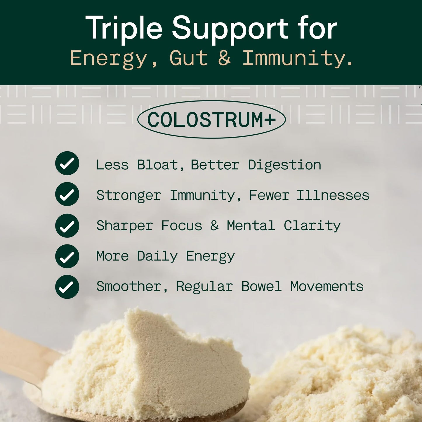 Adapt Naturals Colostrum Supplement with Lactoferrin & Beta-Glucan, Bio-Avail Grass Fed Bovine Colostrum Powder for Gut Health, Immune Support & Vitality - dailyvitalstore
