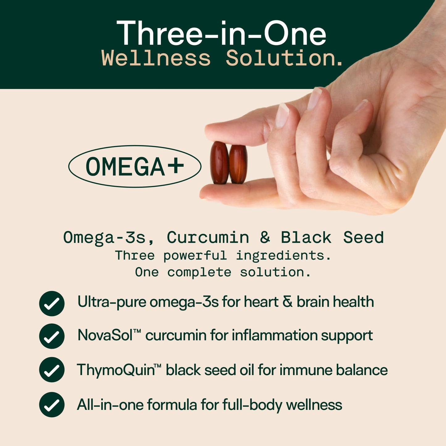 Adapt Naturals Omega 3 Fish Oil Supplement with Bioavailable Curcumin & Black Seed, 1500mg Fish Oil EPA DHA Omega 3 Fatty Acids to Support Joints, Muscles & Heart - dailyvitalstore