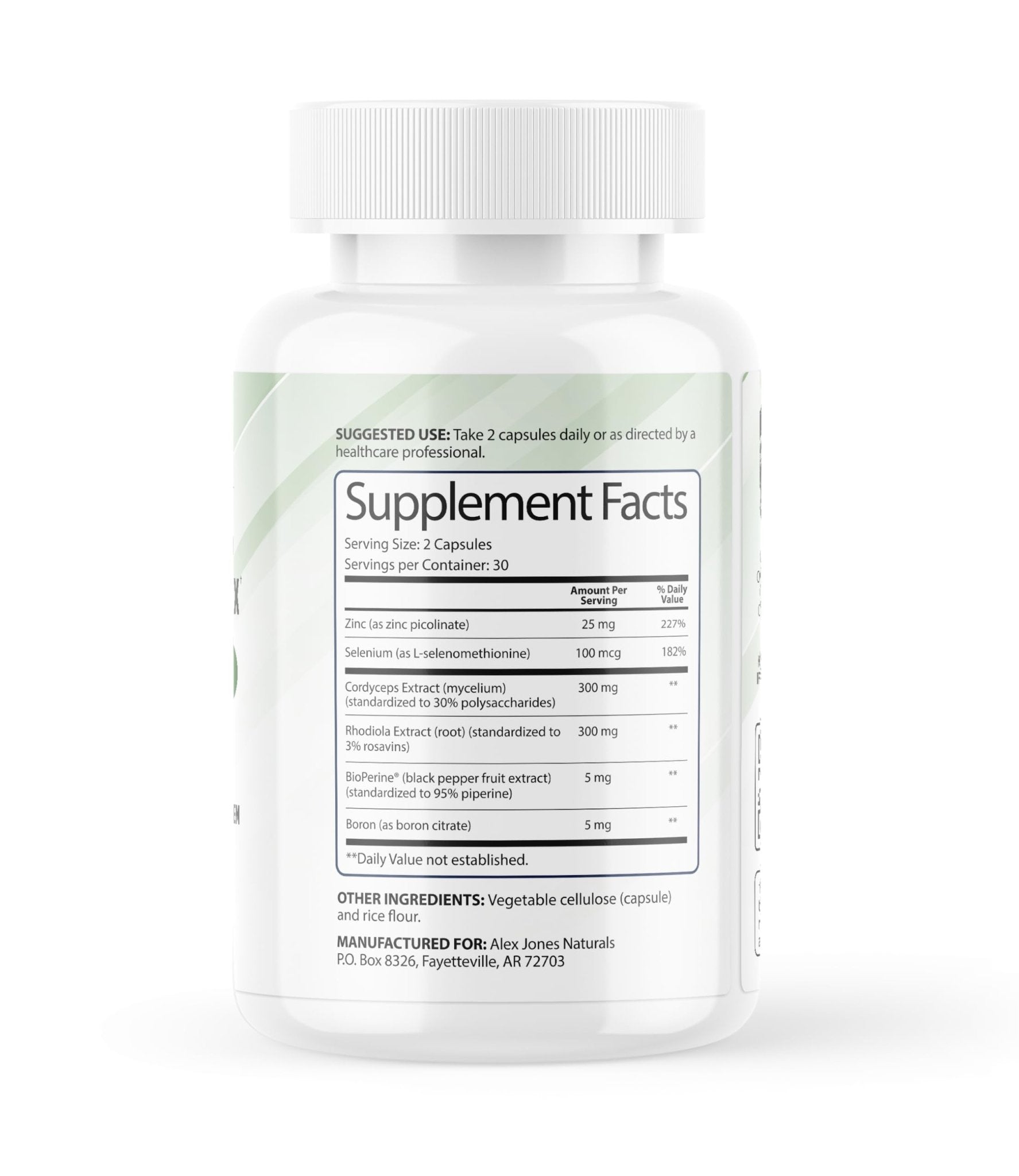 Adaptogenic Mushrooms with Cordyceps & Rhodiola – Daily Blend with Zinc, Selenium & Boron –Vegan Mushroom Capsules Supplement for Active Lifestyles – No Fillers or Additives – 60 Count - dailyvitalstore