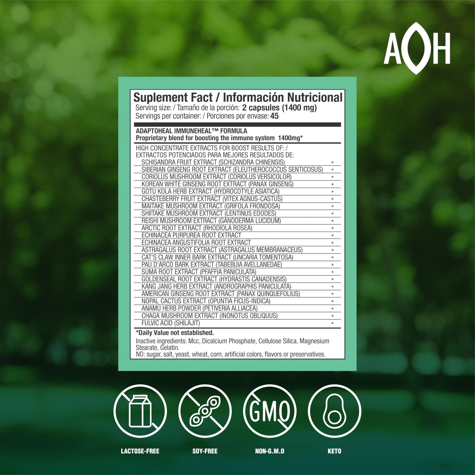 ADAPTOHEAL - Immuneheal – Adaptogen, Immune System Booster Supplement with Schisandra Chinensis, Ginseng and Mushroom Extract (90 Capsules) - dailyvitalstore