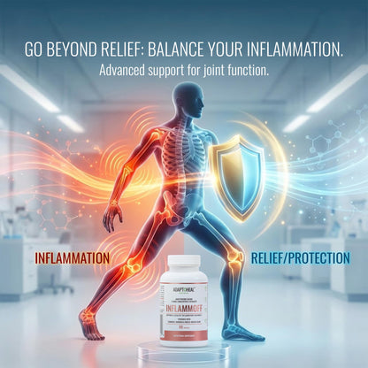 ADAPTOHEAL Inflammoff - Adaptogenic Supplement Designed to Support Joint, Muscle and Tissue Inflammation Naturally, 8 Highly Concentrated extracts with Turmeric and Rhodiola rosea (90 Capsules) - dailyvitalstore