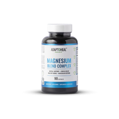 ADAPTOHEAL Magnesium Complex – Glycinate, Malate & Citrate with Vitamin B6, Sleep Support, Stress Relief, Muscle Relaxation, Nervous System Support – 90 Capsules - dailyvitalstore