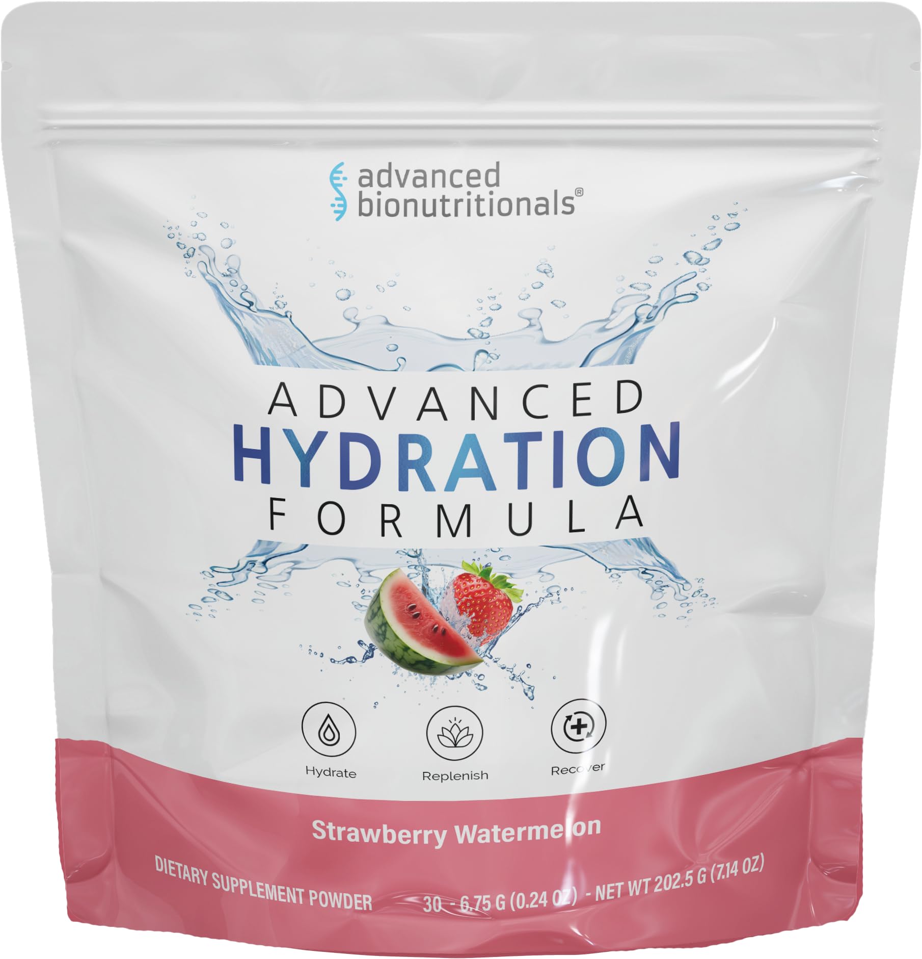 Advanced Bionutritionals Advanced Hydration Formula Electrolyte Drink Mix Powder with ElectroPrime®, L-Taurine, TyroPure™, B-Vitamins, Vitamin C – Strawberry Watermelon – 30 Stick Packs - dailyvitalstore