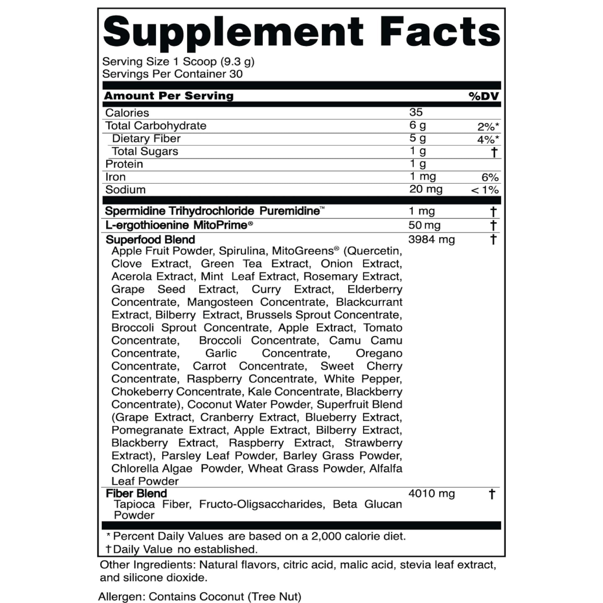 Advanced Bionutritionals Pep Tonic Powdered Superfood Formula 50 Fruits, Vegetables, Herbs, and Superfoods - Vegan, Vegetarian - 9.84 OZ - 279 g - dailyvitalstore