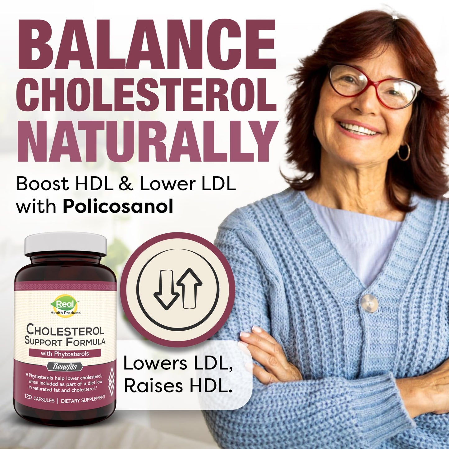 Advanced Cholesterol Health Complex with Plant Sterols. Cholesterol & Lipid Support Supplement for Healthy Heart & Cholesterol Levels for Men & Women. 120 Capsules - dailyvitalstore
