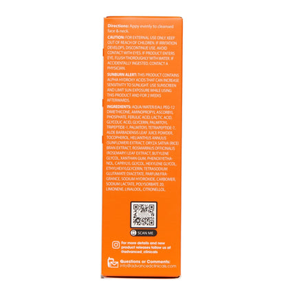 Advanced Clinicals Brightening Vitamin C Serum For Face With Glycolic Acid + Lactic Acid | Vitamin C Eye Serum Face Moisturizer For Improving - dailyvitalstore
