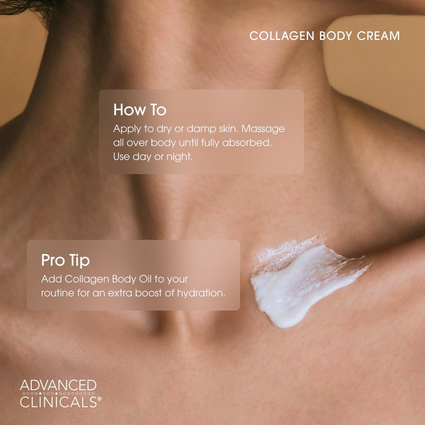 Advanced Clinicals Collagen Cream Body Lotion & Face Moisturizer W/Vitamin E | Skincare Moisturizing Collagen Lotion For Women, Men, Hand, & Neck Improves Look Of Crepey Skin & Uneven Dry Skin, 2pc - dailyvitalstore