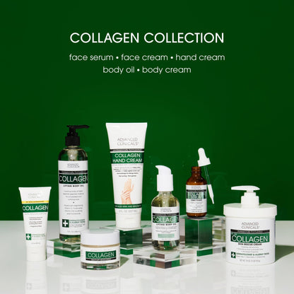 Advanced Clinicals Collagen Cream Body Lotion & Face Moisturizer W/Vitamin E | Skincare Moisturizing Collagen Lotion For Women, Men, Hand, & Neck Improves Look Of Crepey Skin & Uneven Dry Skin, 2pc - dailyvitalstore