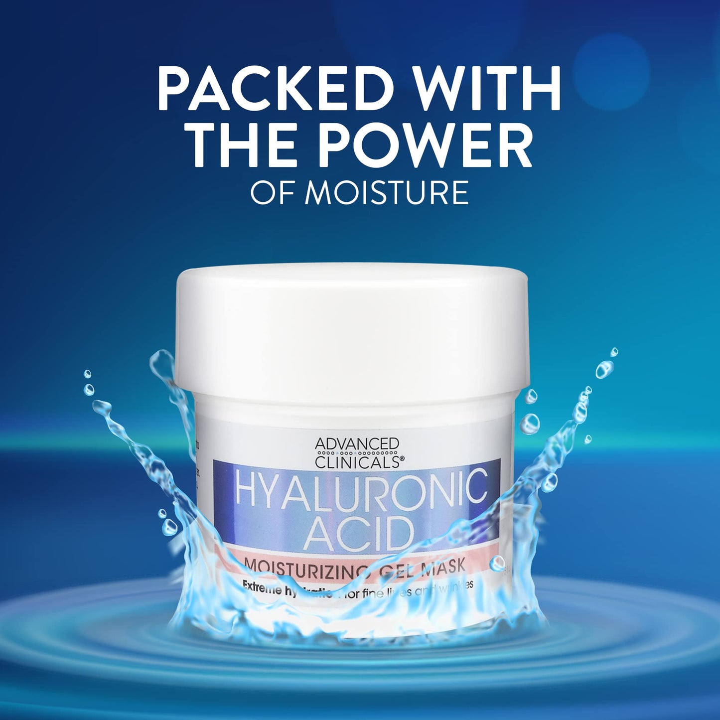 Advanced Clinicals Hyaluronic Acid Gel Facial Mask Skin Care Treatment, Brightening, Hydrating Anti Aging Face Mask & Moisturizer Helps Transform Dry Skin W/Collagen - dailyvitalstore