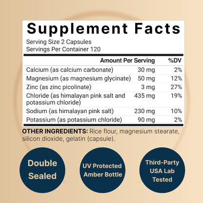Advanced Electrolyte Pills, 240 Capsules | Salt Pills with Electrolytes for Fasting Hydrating | Made with Himalayan Pink Salt, Sodium, Potassium, Magnesium & More – Keto - dailyvitalstore