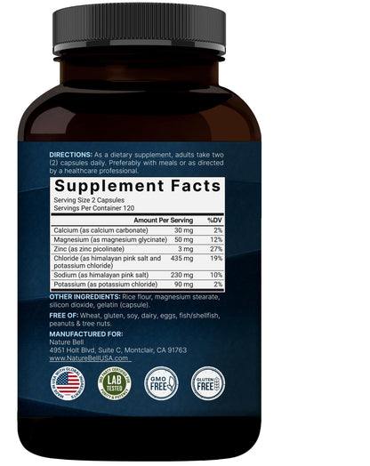 Advanced Electrolyte Pills, 240 Capsules | Salt Pills with Electrolytes for Fasting Hydrating | Made with Himalayan Pink Salt, Sodium, Potassium, Magnesium & More – Keto - dailyvitalstore