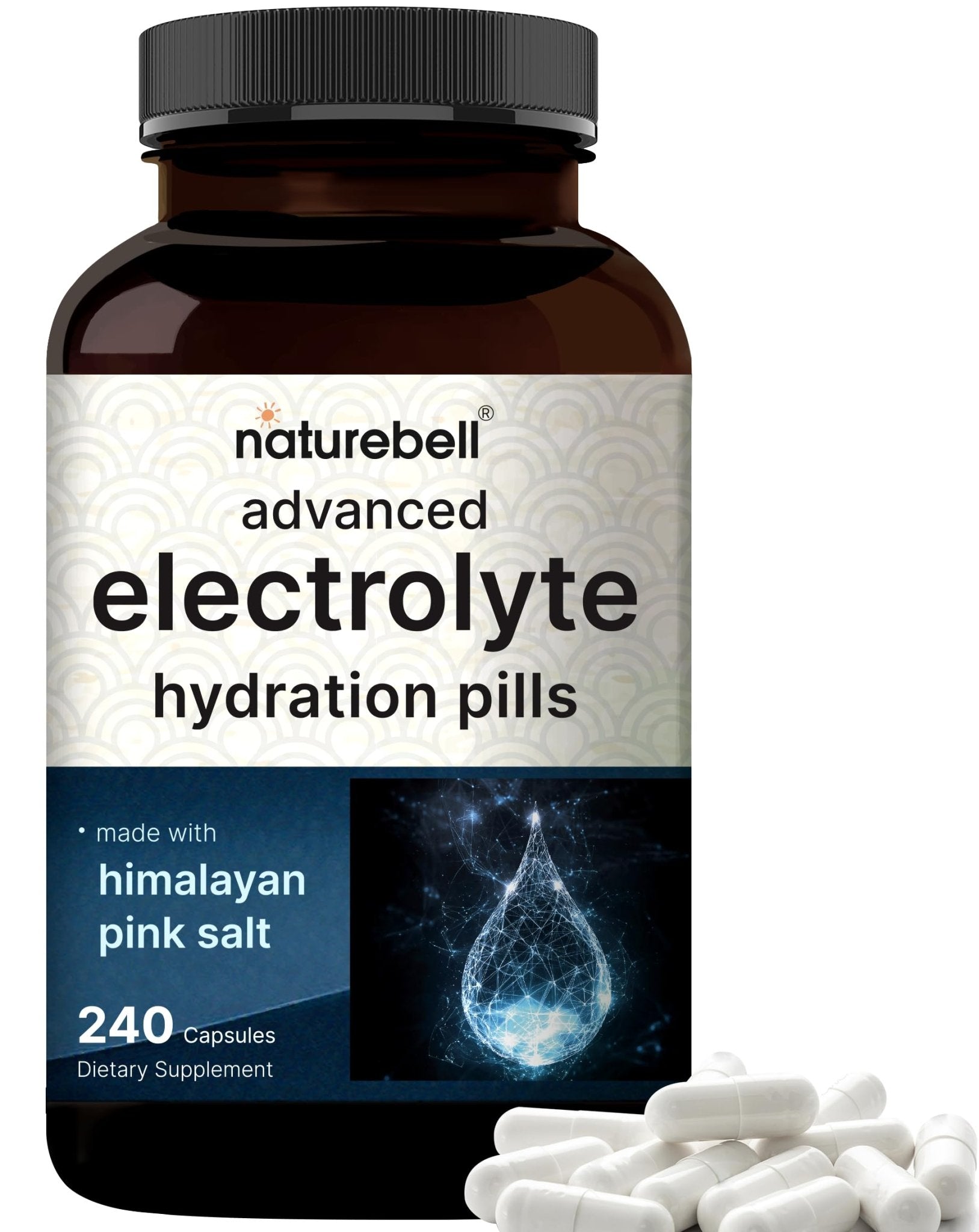 Advanced Electrolyte Pills, 240 Capsules | Salt Pills with Electrolytes for Fasting Hydrating | Made with Himalayan Pink Salt, Sodium, Potassium, Magnesium & More – Keto - dailyvitalstore