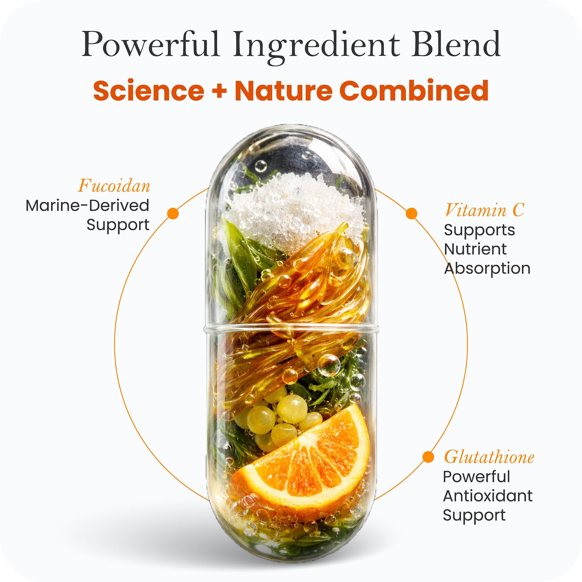 Advanced Glutathione Complex 500mg – with Fucoidan & Vitamin C – Antioxidant Support for Skin Glow, Detox & Immune Health – Non-GMO, Made in USA (60 Capsules) - dailyvitalstore