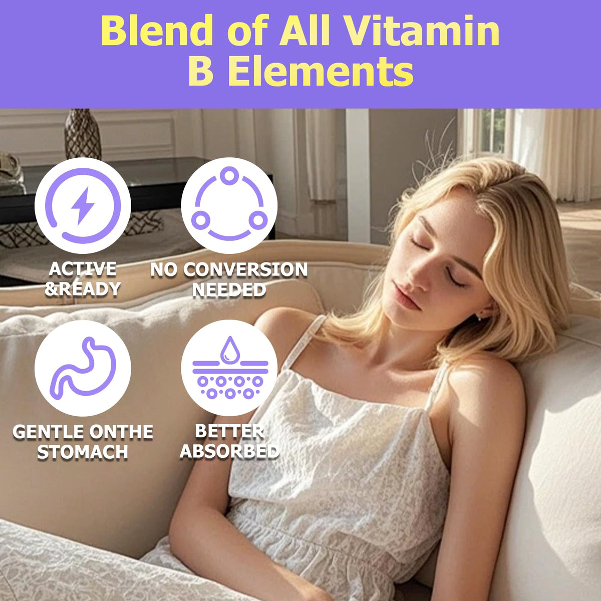 Advanced Vitamin B Complex Liquid Drops for Women Men & Kids, 15-in-1 VIT B Complex with Vitamin C B12 B6 B1 Niacin Folate for Brain Nerve Neuropathy Energy Mood Health, Sublingual B-Complex Drops - dailyvitalstore